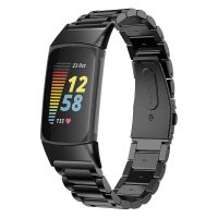 eses Fém pánt Fitbit Charge 5 és 6 készülékhez - Fekete