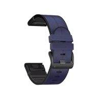 eses Sport bőr szíj Garmin készülékhez - Sötétkék, QuickFit 26 mm