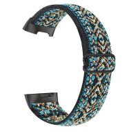 eses Gumiszalag Fitbit Charge 5 és 6-höz - Mintás, barna türkiz