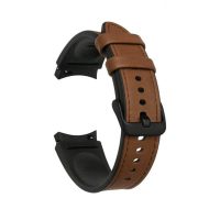 Sport bőr heveder Samsung Galaxy Watch 4, 5, 6, 7 - Barna, 20 mm