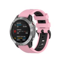 eses Szilikon pánt Garminhoz - Rózsaszín és fekete, QuickFit 20 mm