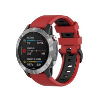 eses Szilikon pánt Garminhoz - Piros és fekete, QuickFit 20 mm