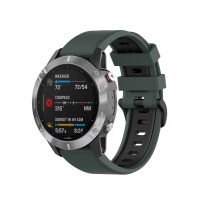 eses Szilikon pánt Garminhoz - Sötétzöld Fekete, QuickFit 20 mm