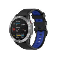 eses Szilikon pánt Garminhoz - Fekete és kék, QuickFit 22 mm