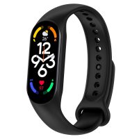 eses Szilikon szíj Xiaomi Mi Band 7-hez - Fekete