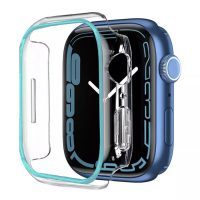 Védőkeret Apple Watch-hoz - Világító kék, 45 mm