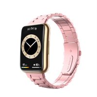 eses Fém szíj a Huawei Watch Fit 2 órához - Rózsaszín
