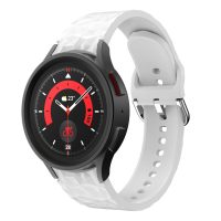 eses Szilikon szíj textúrázott Samsung Galaxy Watch 4, 5, 6 - Fehér, 20 mm