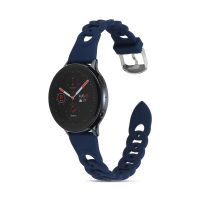 eses Szilikon fonott szíj Samsung Galaxy Watch 4, 5, 6 készülékekhez - Sötétkék 20 mm