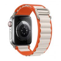 eses Alpine húzás Apple Watch-hoz - Fehér és narancssárga 38mm, 40mm, 41mm
