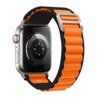 eses Alpine húzás Apple Watch-hoz - Narancssárga fekete 42 mm, 44 mm, 45 mm, 49 mm