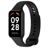 eses Szilikon szíj Redmi Smart Band 2 GL és Smart Band 8 Active-hez - Fekete