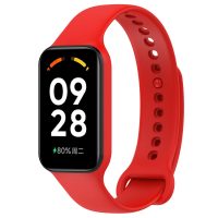 eses Szilikon szíj Redmi Smart Band 2 GL és Smart Band 8 Active -hez - Piros