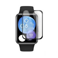 Védőfólia fekete széllel a Huawei Watch Fit 2 készülékhez