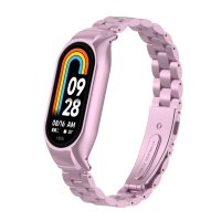 eses Fém szíj Xiaomi Mi Band 8-hoz - Rózsaszín