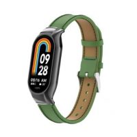 eses Bőr szíj Xiaomi Mi Band 8-hoz - Zöld