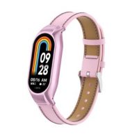 eses Bőr szíj Xiaomi Mi Band 8-hoz - Rózsaszín