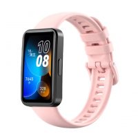 eses Szilikon szíj Huawei Band 8-hoz - Bézs rózsaszín