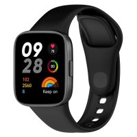 eses Szilikon szíj Xiaomi Redmi Watch 3-hoz - Fekete