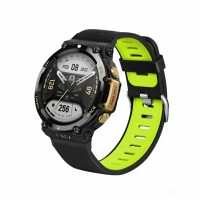 eses Szilikon pánt sport Xiaomi Amazfit T-Rex 2 - Fekete és zöld