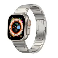 Titán szegmentális Apple Watchhoz - Ezüst matt 42mm, 44mm, 45mm, 49mm