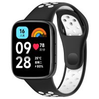 eses Szilikon szíj a Xiaomi Redmi Watch 3 Active-hoz - Fekete és fehér