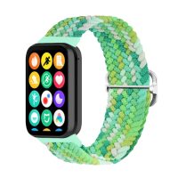 eses Kötött nejlon szíj Xiaomi Redmi Watch 4 és Xiaomi Smart Band 8 Pro órákhoz - Világoszöld