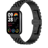 eses Fém szíj a Xiaomi Redmi Watch 4 és a Xiaomi Smart Band 8 Pro modellekhez - Fekete