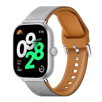 eses Szilikon szíj kombinált Xiaomi Redmi Watch 4 és Xiaomi Smart Band 8 Pro órákhoz - Világosszürke