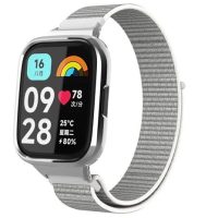 eses Nylon tépőzáras pánt a Xiaomi Redmi Watch 3 Active-hoz - Szürke