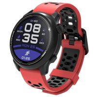 eses Szilikon perforált szíj - Piros és fekete, 22 mm
