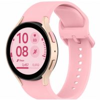 eses Szilikon szíj a Samsung Galaxy Watch 4, 5, 6, 7, FE-hez - Rózsaszín, OneClick