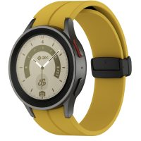 eses Szilikon Öv mágneses csattal Samsung Galaxy Watch 4, 5, 6, 7 - Sárga