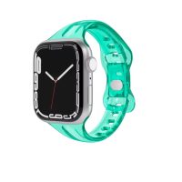 eses szilikon átlátszó szíj Apple Watchhoz - zöld 42mm, 44mm, 45mm
