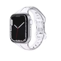 eses Szilikon átlátszó szíj Apple Watchhoz - átlátszó 42mm, 44mm, 45mm