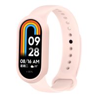 eses Szilikon szíj és keret Xiaomi Smart Band 8 és 9 készülékekhez - Rózsaszín