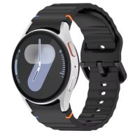 eses Szilikon pánt Samsung Galaxy Watch 7-hez - Fekete
