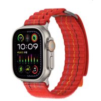 eses Nylon szíj Apple Watch-hoz - Piros 42mm, 44mm, 45mm, 49mm
