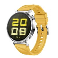 Szőtt Mintás Szilikon Szíj Huawei GT 5-höz – Sárga
