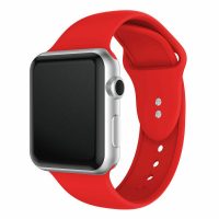 eses Szilikon szíj az Apple Watch-hoz - Piros S, M, L - 42mm, 44mm, 45mm, 49mm