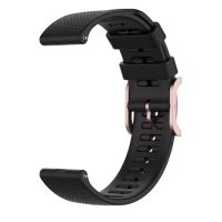 eses szilikon szíj texturált felülettel - Fekete, 22 mm