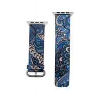 eses bőrszíj Apple Watchhoz - Kék, színes 42mm, 44mm