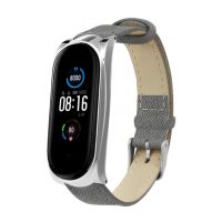 eses bőrszíj Xiaomi Mi Band 3, 4, 5 és 6 készülékekhez - Szürke