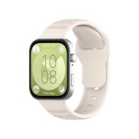 eses Silikon mintás óraszíj Huawei Watch Fit 3, 4 és 4 Pro - Bézs