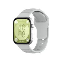 eses Silikon mintás óraszíj Huawei Watch Fit 3, 4 és 4 Pro - Szürke