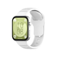 eses Silikon mintás óraszíj Huawei Watch Fit 3, 4 és 4 Pro - Fehér