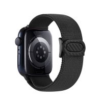 eses Nylon elasztikus óraszíj Apple Watch - Fekete 38mm, 40mm, 41mm