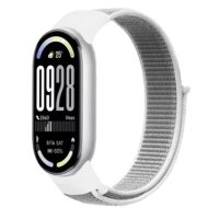eses nylon heveder Xiaomi Smart Band 8, 9 és 10 számára - Fehér-szürke