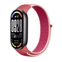 eses nylon heveder Xiaomi Smart Band 8, 9 és 10 számára - Rózsaszín-piros