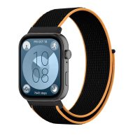 eses nylon heveder Huawei Watch Fit 3, 4 és 4 Pro számára - Fekete-narancssárga